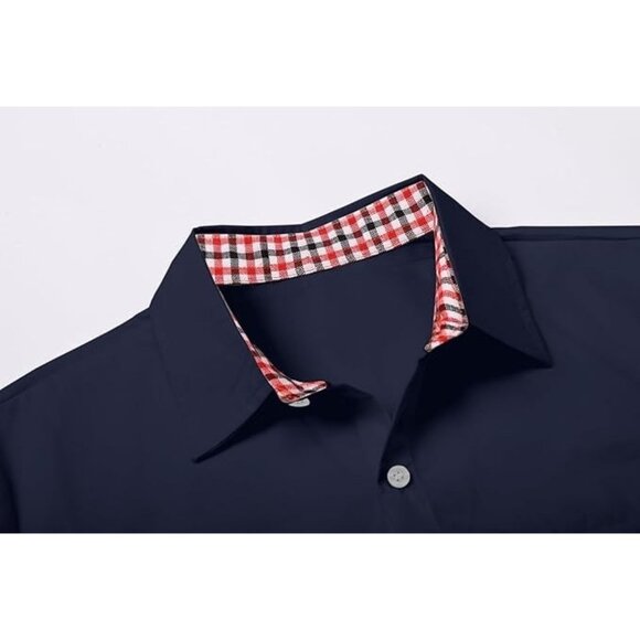 SANGTREE Men’s Short Sleeve Button Down Shirt – 100% Cotton – 4XL - Picture 3 of 4